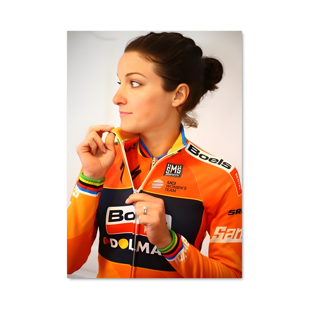 Poster La Médaillée Orange – affiche Cyclisme